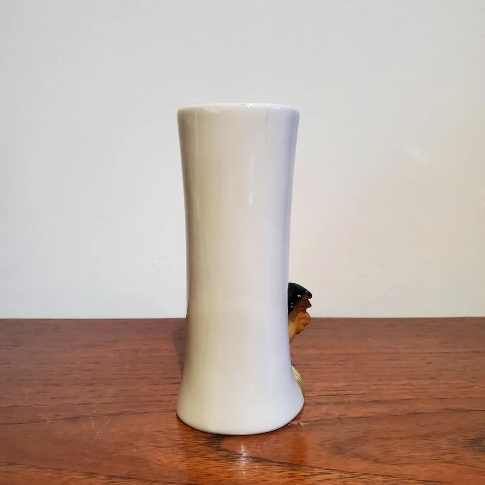 Vintage Otagiri Rooster Chicken Bud Vase Embossed‎ Farm Scene Otagiri Japan